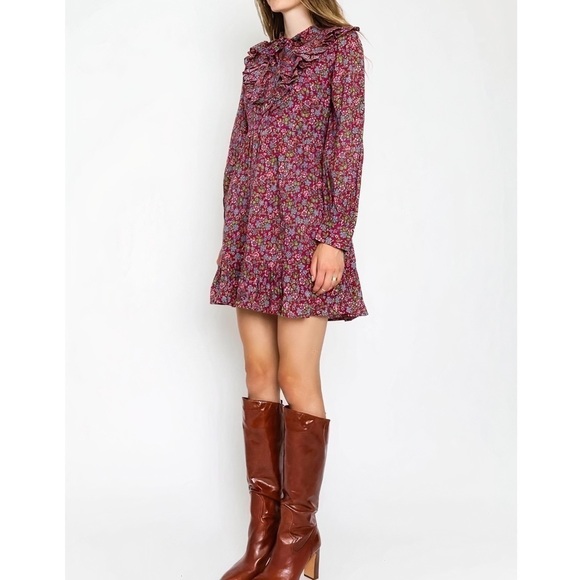 NWT Banjanan Mini Long-Sleeve Floral Liberty Dress - Picture 4 of 7